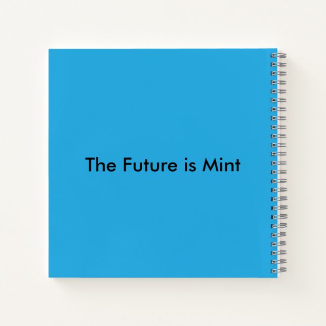 Cuaderno Fondo plano azul cielo para web e impresión (Reverso)
