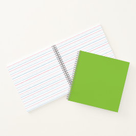 Cuaderno Fondo plano de color verde lima - Textura escolar