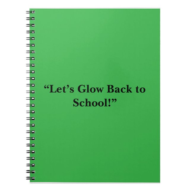 Cuaderno Fondo plano verde neón - Textura escolar (Frente)