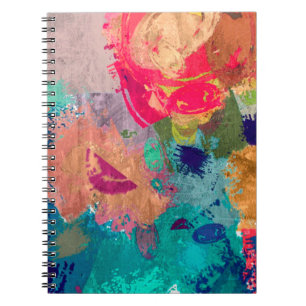 Cuaderno fondo psicodélico fractal abstracto de borrón