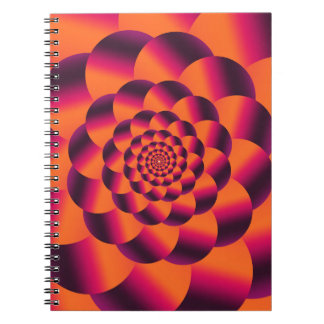 Cuaderno Fondo psicodélico multicolor, vorágine funky