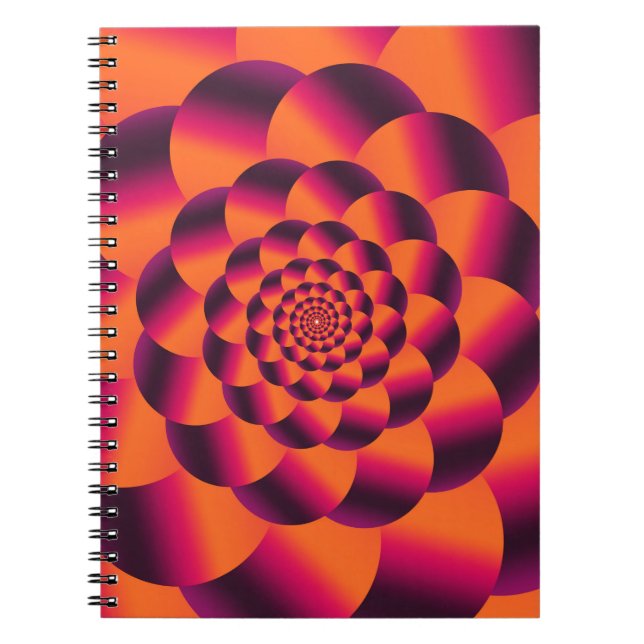 Cuaderno Fondo psicodélico multicolor, vorágine funky (Frente)