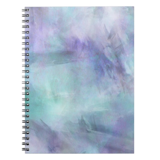 Cuaderno Fondo púrpura azul en colores pastel de la (Frente)