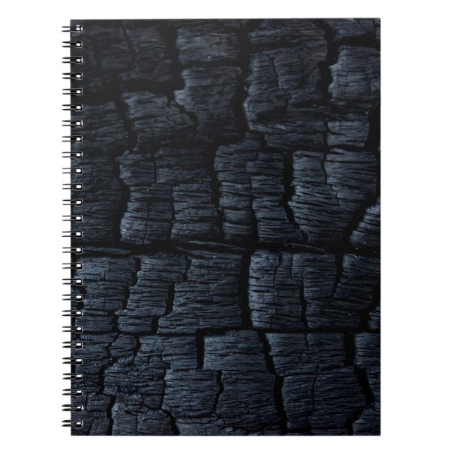 Cuaderno Fondo quemado de cenizas de carbón vegetal (Frente)