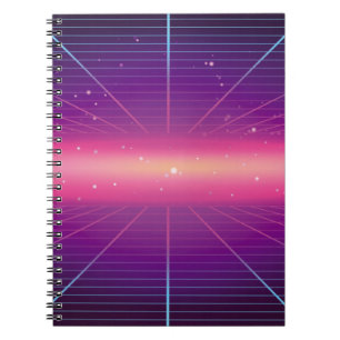 Cuaderno Fondo retro abstracto brillante hecho al estilo de