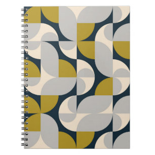 Cuaderno Fondo retro de cosecha geométrica moderna