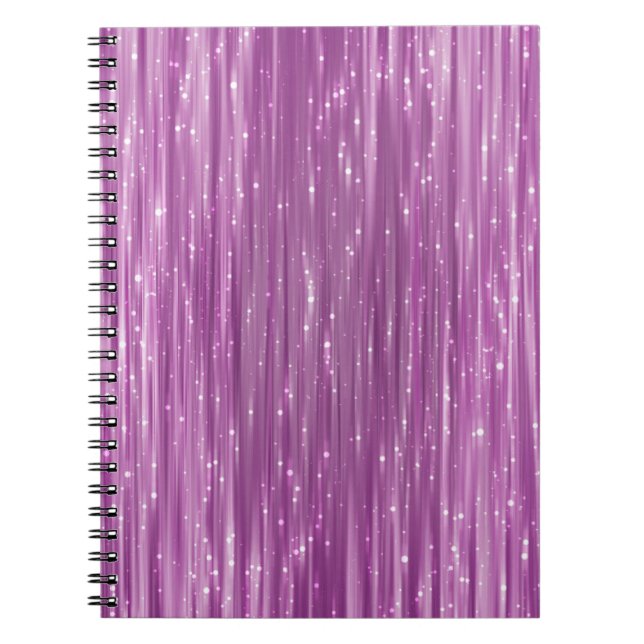 Cuaderno Fondo rosa abstracto brillante con purpurina (Frente)