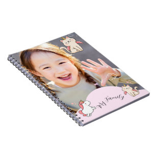 Cuaderno Fondo rosa y niña dulce