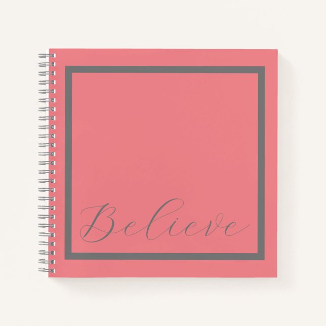 Cuaderno Fondo rosado del guión gris de "Belige" (Anverso)