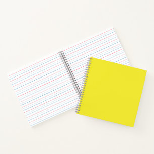 Cuaderno Fondo Sólido Amarillo Vibrante