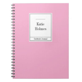 Cuaderno Fondo sólido personalizado y nombre