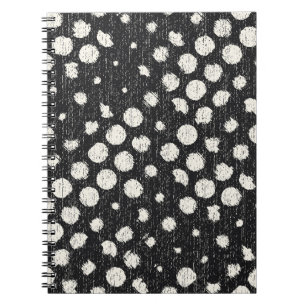 Cuaderno Fondo texturizado con puntos rotos monocromos
