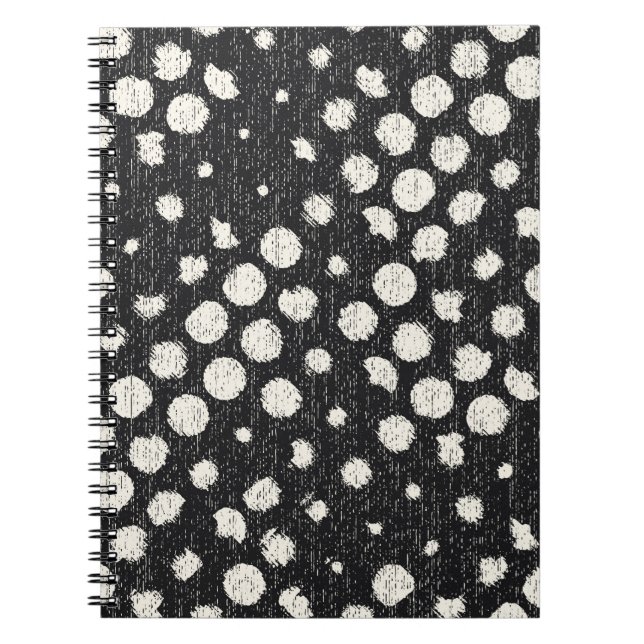 Cuaderno Fondo texturizado con puntos rotos monocromos (Frente)