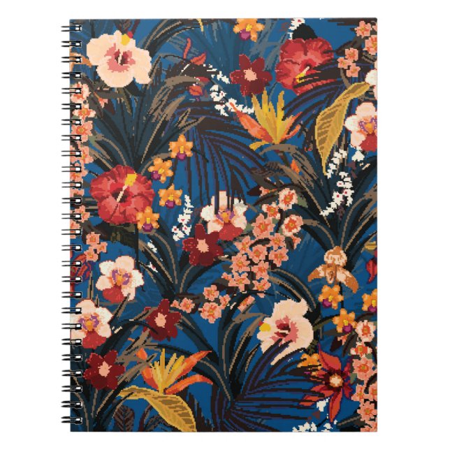 Cuaderno Fondo tropical de verano moderno con una selva pro (Frente)
