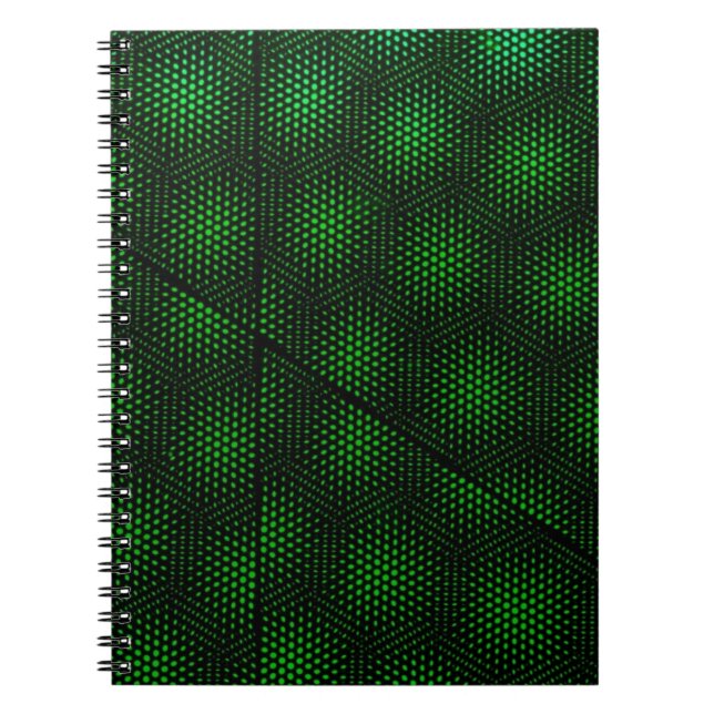 Cuaderno Fondo verde abstracto (Frente)