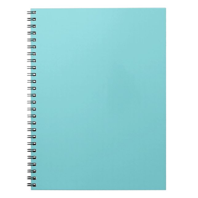 Cuaderno Fondo Verde azulado Aqua personalizado de azul mar (Frente)