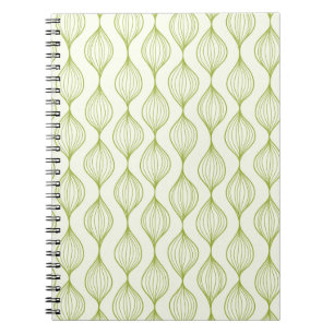 Cuaderno Fondo vertical verde del modelo del ogee