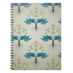 Cuaderno Fondo vintage impecable. Patrón floral en mod