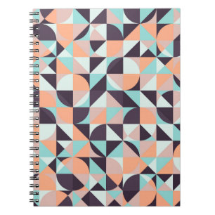 Cuaderno Fondo vintage retro geométrico, sin costura