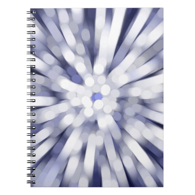 Cuaderno fondo violeta abstracto. estrella de explosión fra (Frente)