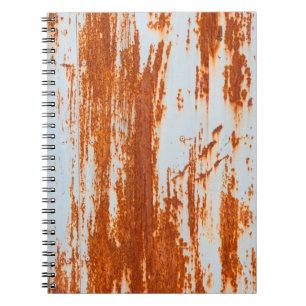 Cuaderno fondo y textura de la pared de acero oxidado