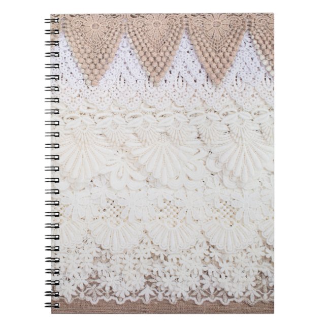 Cuaderno Fondo y textura del paño de encaje (Frente)