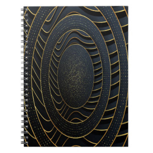 Cuaderno Fondos de papel de lujo cortados con línea dorada