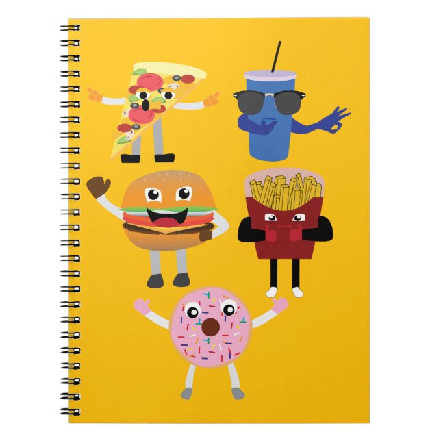 Cuaderno Food Characters (Frente)