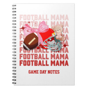 Cuaderno FOOTBALL MAMA Coquette Mom Game Day Notes