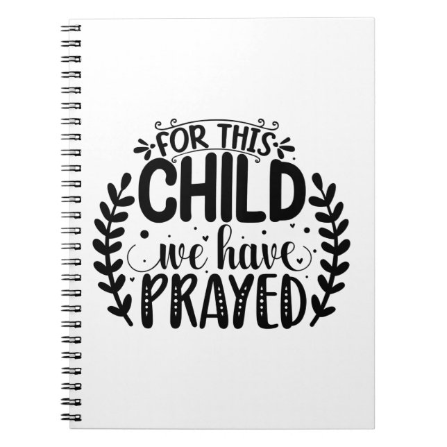 Cuaderno For this child we have prayed (Frente)