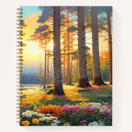 Cuaderno Forest Flowers and Summer Colorful Art