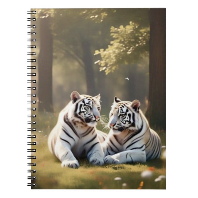 Cuaderno Forest Stillness – White Tigers Notebook (Frente)