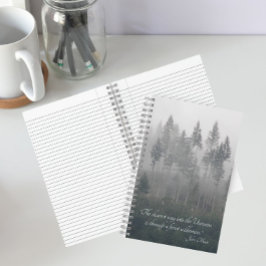 Cuaderno Forest Wilderness Photo with John Muir Quote