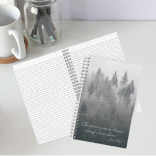 Cuaderno Forest Wilderness Photo with John Muir Quote