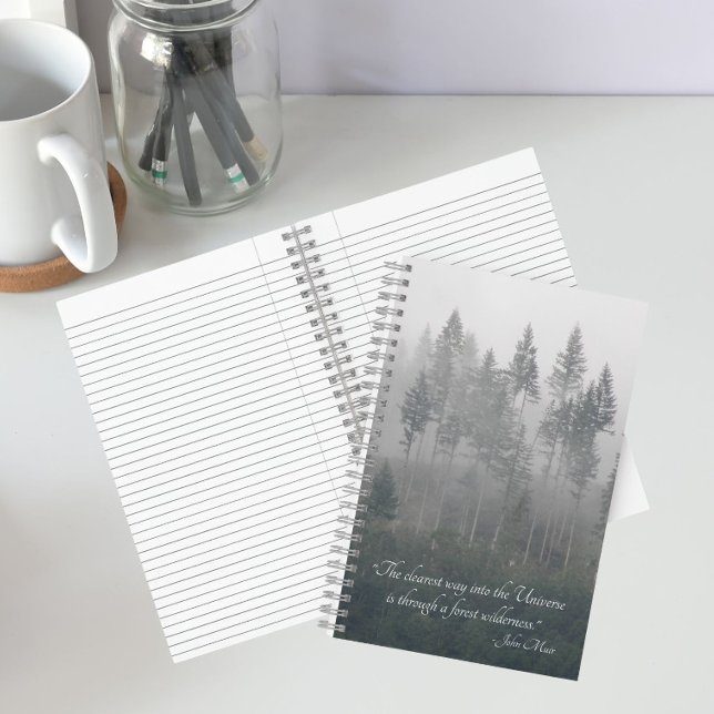 Cuaderno Forest Wilderness Photo with John Muir Quote (In Situ)