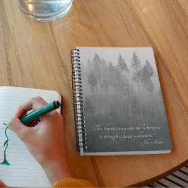 Cuaderno Forest Wilderness Photo with John Muir Quote