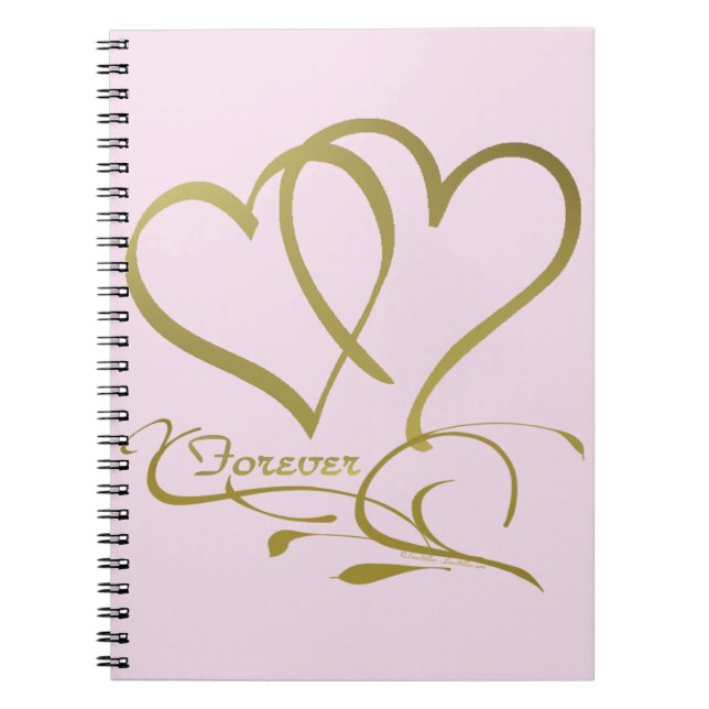 Cuaderno Forever Hearts Gold editable background colors (Frente)