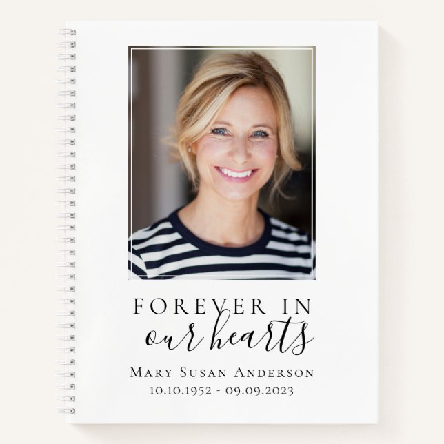 Cuaderno Forever Photo Funeral Budget Guest Book (Anverso)