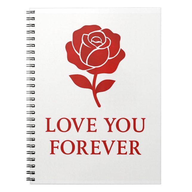 Cuaderno Forever Rose Inspiring Warm Romantic Valentine (Frente)