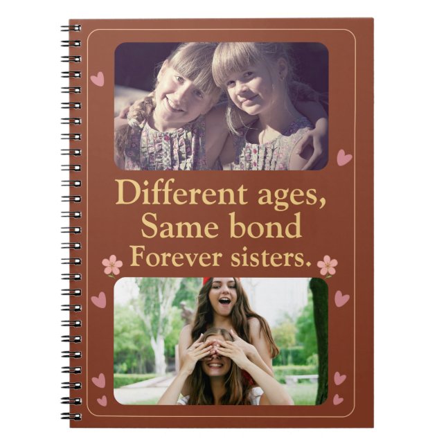 Cuaderno Forever Sisters – Custom Photo Notebook Gift (Frente)