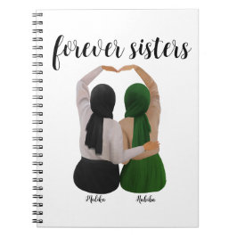 Cuaderno Forever Sisters Personalized Hijabi Gift