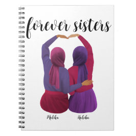 Cuaderno Forever Sisters Personalized Hijabi Gift