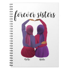 Cuaderno Forever Sisters Personalized Hijabi Gift