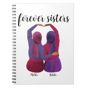 Cuaderno Forever Sisters Personalized Hijabi Gift