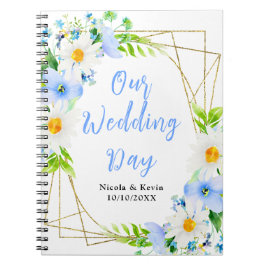 Cuaderno Forget-Me-Nots Daisies Floral Wedding Planner