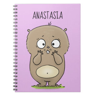 Cuaderno Forgetful adorable chubby hamster cartoon