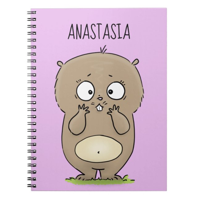 Cuaderno Forgetful adorable chubby hamster cartoon (Frente)