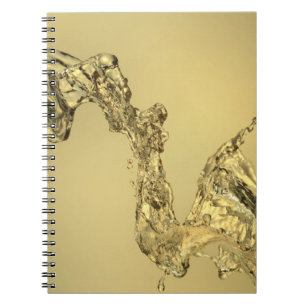 Cuaderno Forma abstracta formada salpicando el agua