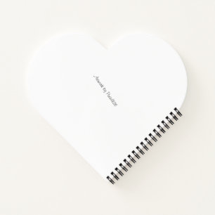 Cuaderno Forma cardíaca espiral con arte de línea