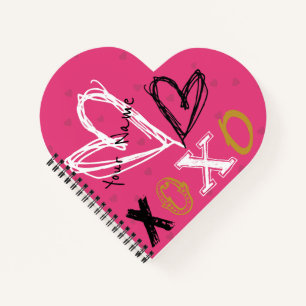 Cuaderno Forma cardíaca XOXO